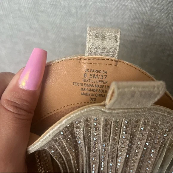 Jessica Simpson paredisa Fringe Gold western Boots size 6.5 - Picture 5 of 11